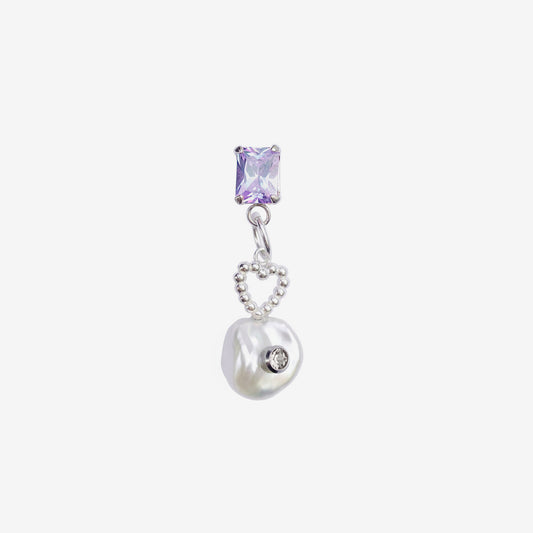 Polly Pearl Earring - Purple