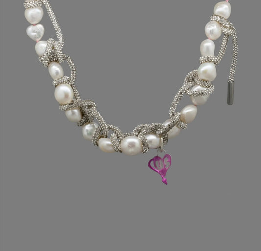 Laced Pearl Necklace