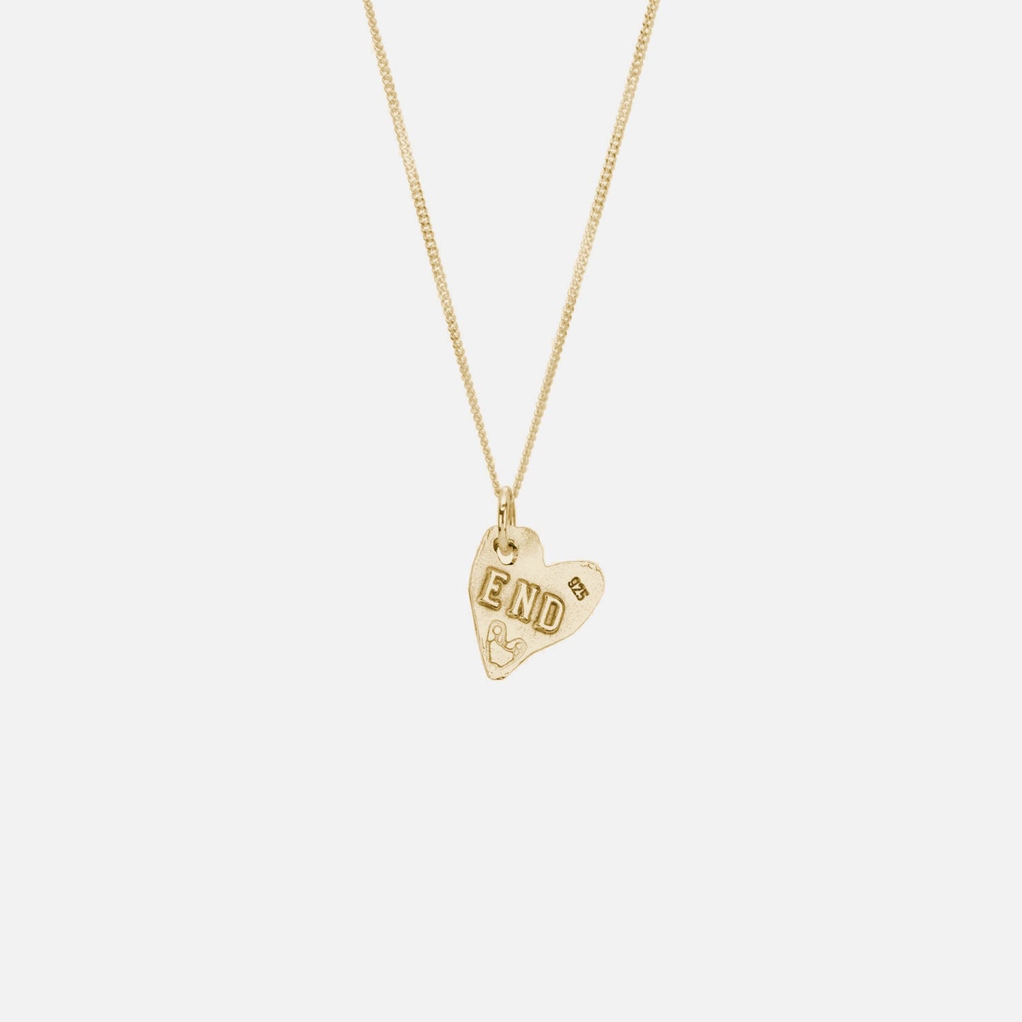 End Heart Necklace - Gold- Wholesale