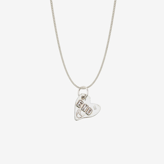End Heart Necklace - Silver- Wholesale
