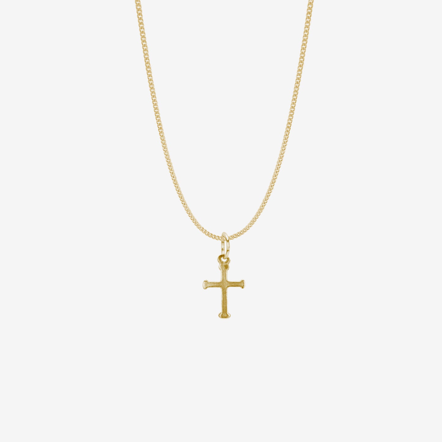 Flat Cross Pendant - Gold