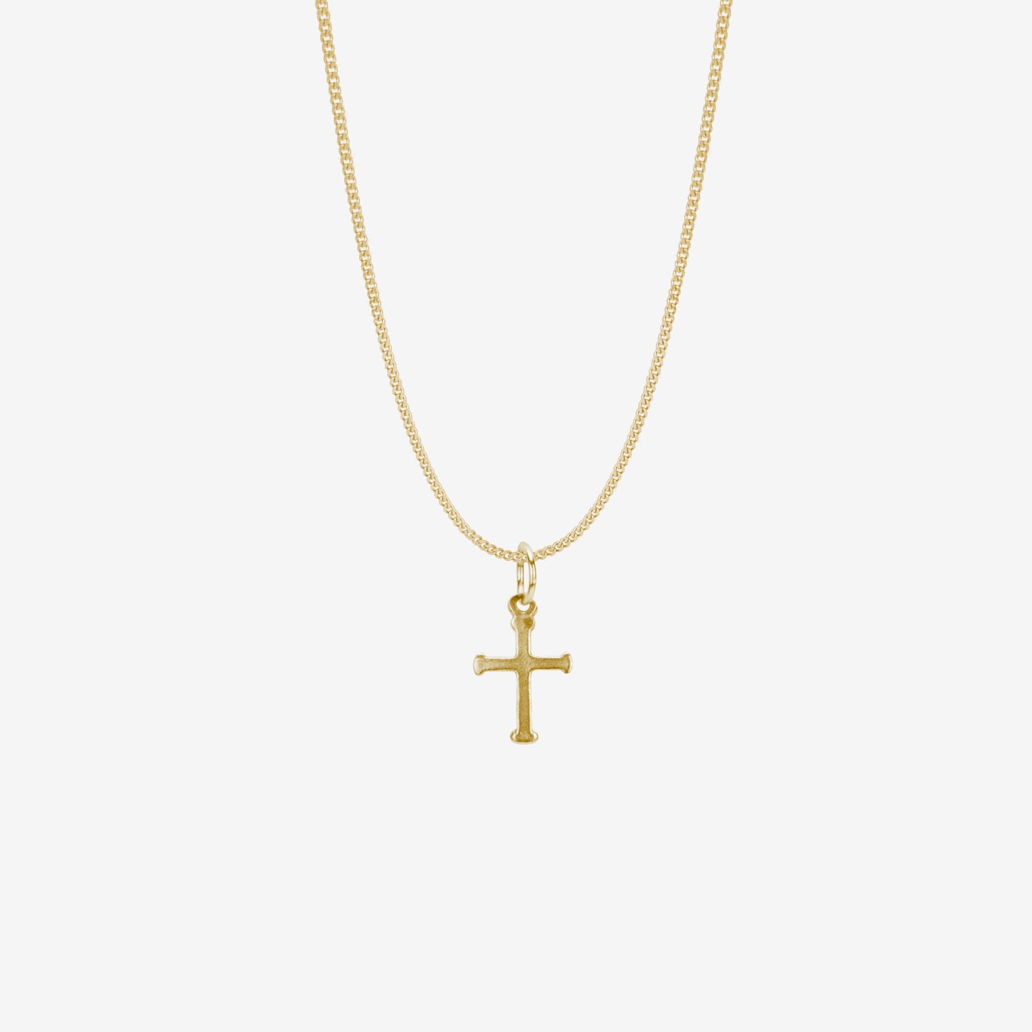 Flat Cross Pendant - Gold- Wholesale