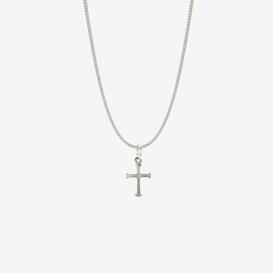 Flat Cross Pendant - Silver