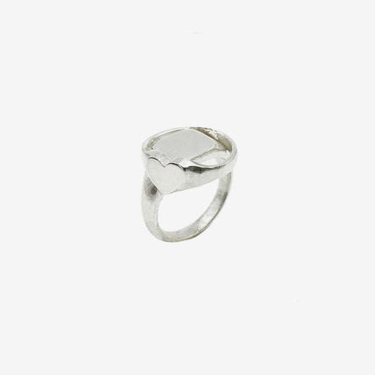 Crossed Lovers Ring - Silver- Wholesale