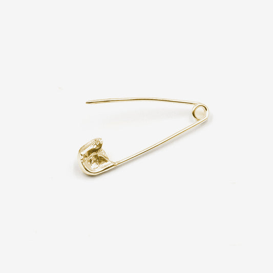 Safetypin Earring - Gold- Wholesale