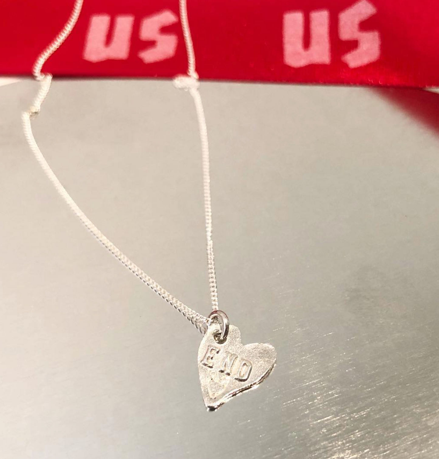 End Heart Necklace - Silver- Wholesale