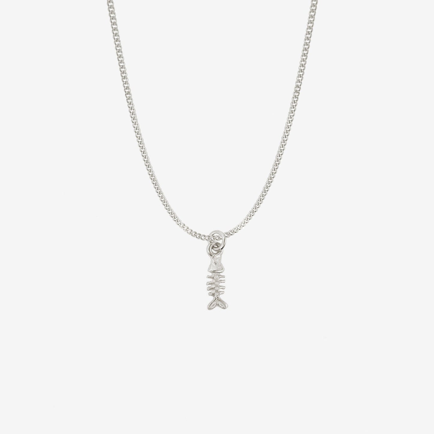 Fish Bone Pendant - Silver- Wholesale