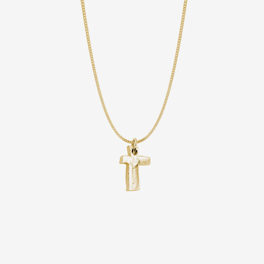 Block Cross Pendant - Gold- Wholesale