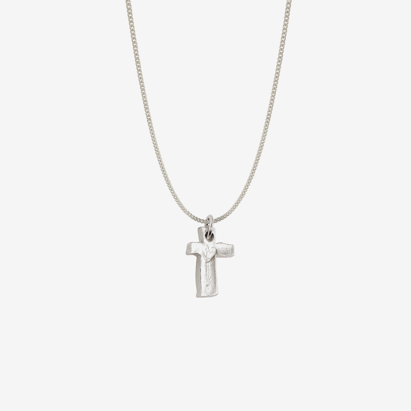 Block Cross Pendant - Silver- Wholesale