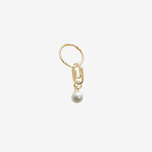 Paperclip Pearl Sleeper - Gold