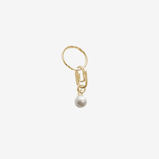 Paperclip Pearl Sleeper - Gold- Wholesale