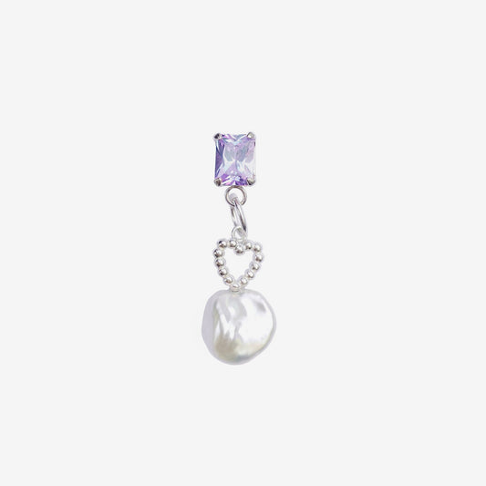 Pocket Pearl Earring - Purple- Wholesale