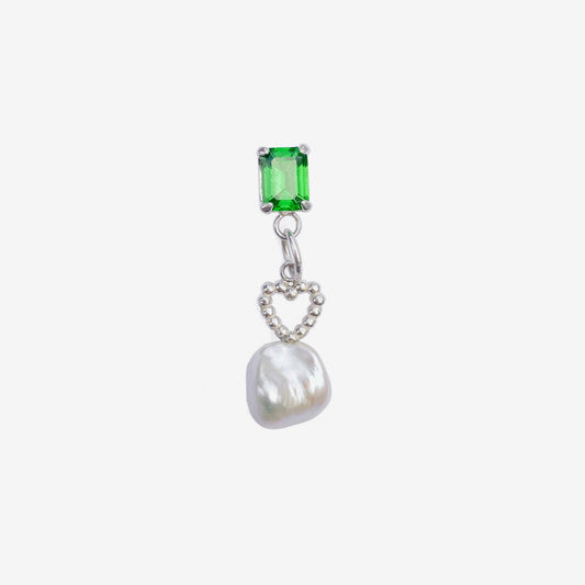 Pocket Pearl Earring - Green- Wholesale